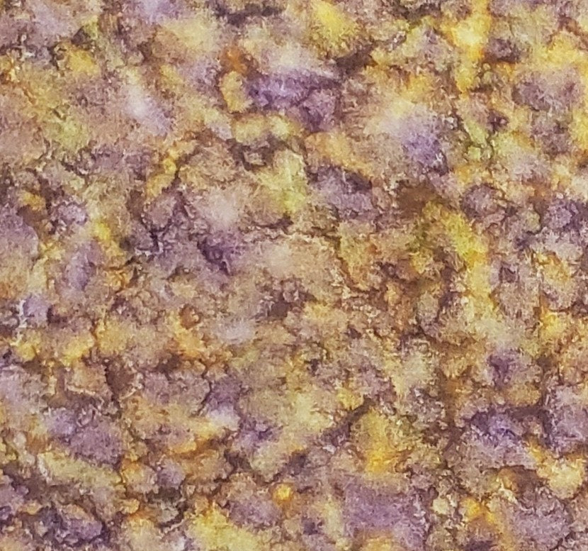 Lavender / Gold / Brown / Green "Stone" Print Fabric - Selvage to Selvage Print