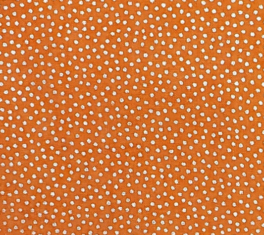 Designed and Produced Exclusively for JoAnn Fabric and Craft Stores - Orange Fabric / Silver Speckles