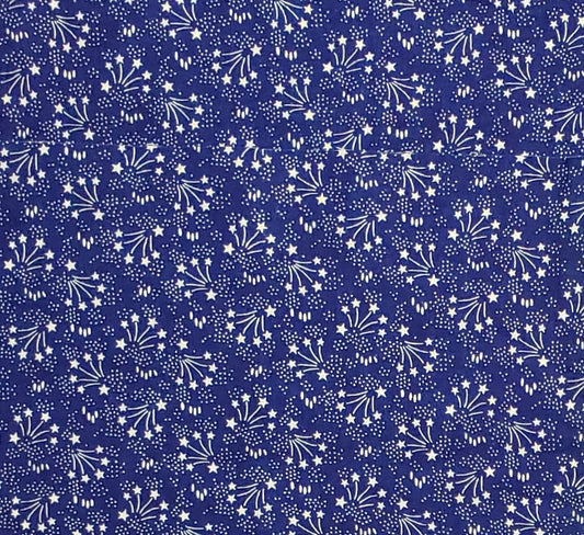 Fabric Traditions 2002 - Blue Fabric / White Shooting Star Patriotic Print