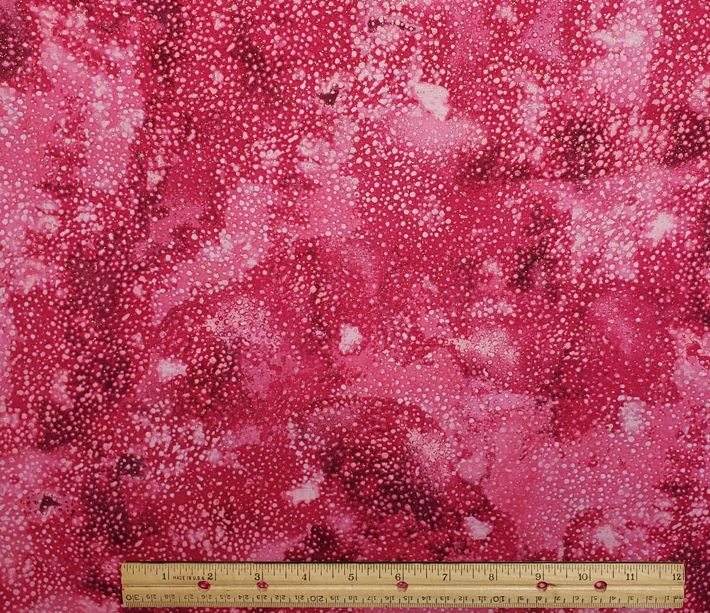 MBT, Inc. - Dark Berry / Raspberry / Pink / White Tonal Fabric - Gold Glitter