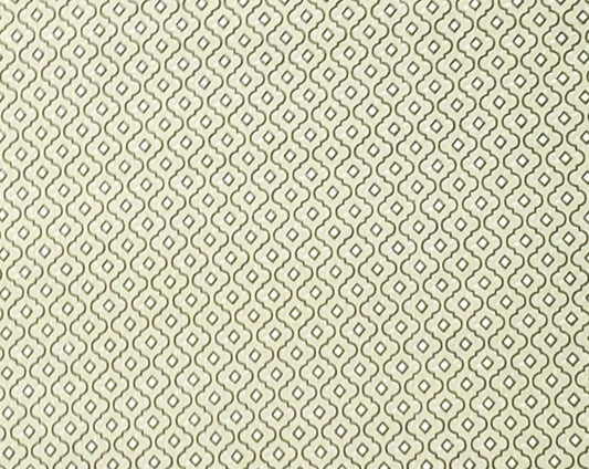 Light Green Fabric - Dark Green / Ivory Diamond Pattern