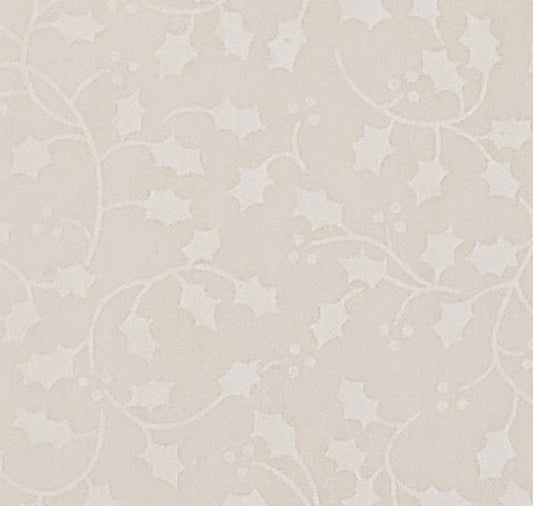 Fabric Traditions 1994 #2130 - Cream Fabric / White Holly and Berry Print