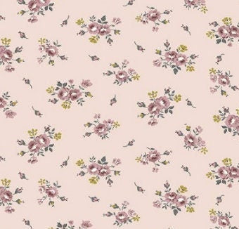 Riley Blake Designs Pattern C10703 Exquisite by Gerri Robinson of Planted Seed Designs 2021 - Exquisite Blooms Blush Sparkle Fabric