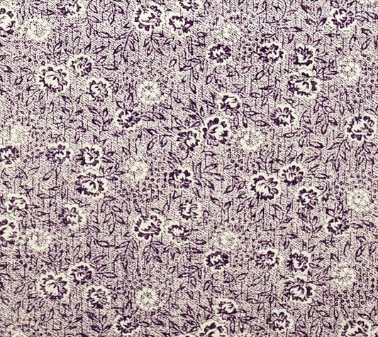 Light Purple Fabric with Darker Purple Flowers and White Accents - Selvage to Selvage Print