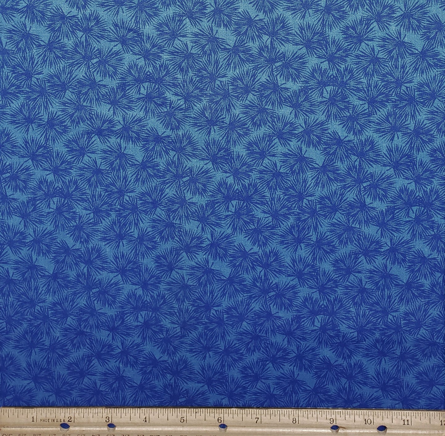 Medium Blue Fabric - Tone-on-Tone Print - Selvage to Selvage Print