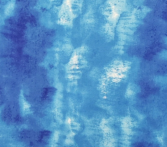 Bubbles and Waves Maria Trad for Wilmington Prints - Blue Tone-on-Tone Watermark Fabric