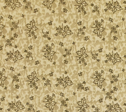 Designed and Produced Exclusively for JoAnn Fabric and Craft Stores - Sage Green Patterned Fabric with Dark Pindot Flowers