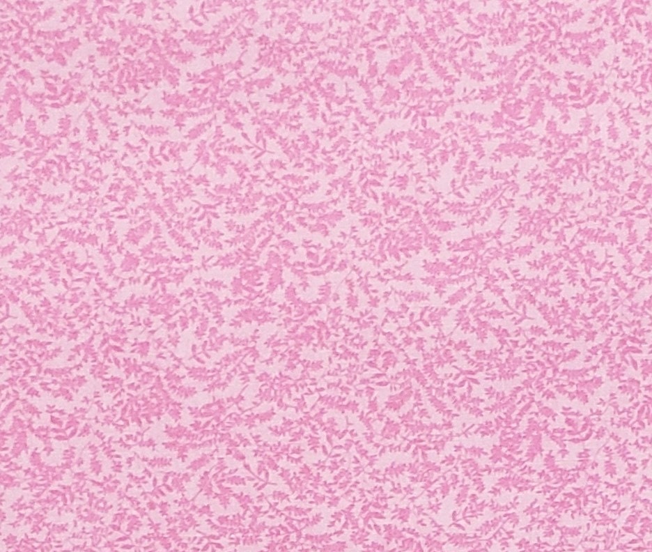 Pale Pink Fabric with Darker Pink Small Vine Pattern