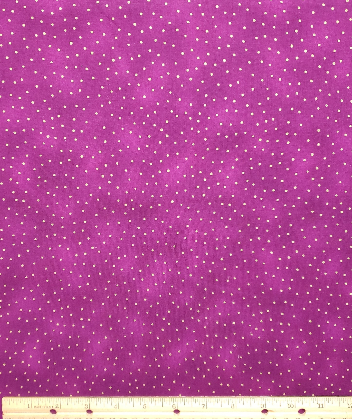 Luxury Blenders by P&B Textiles - Mottled Plum Fabric with Metallic Gold Dots