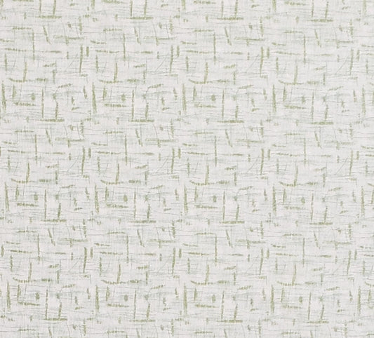 Exclusively for Jo Ann Stores - Soft White Fabric with Pale Olive and Blue "Grasscloth" Pattern