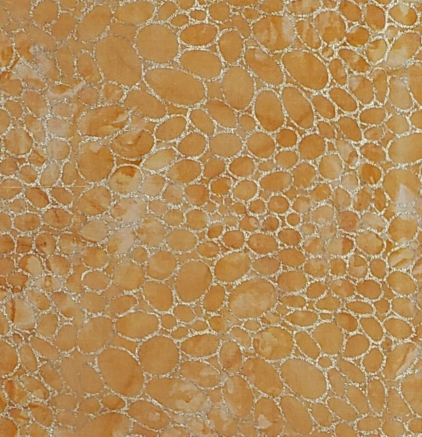 EOB - BATIK - Light Orange / Metallic Gold Pattern