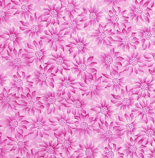 Galaxy Garden by Jason Yenter for In the Beginning Fabrics 2000 - Pink Fabric with Tone-on-Tone Flower Print