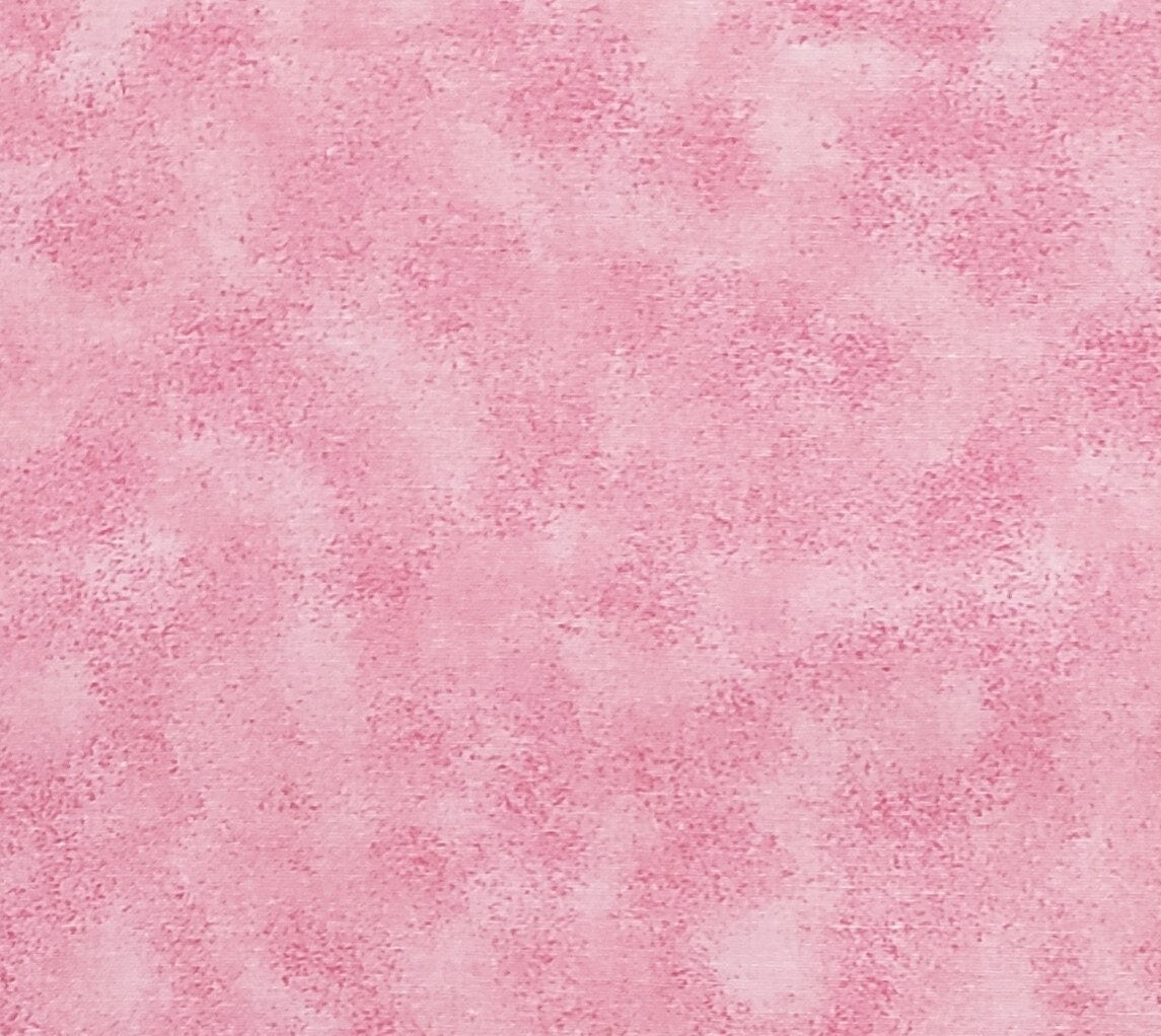 Mottled Pink Fabric with Darker Pink Sponged Pattern