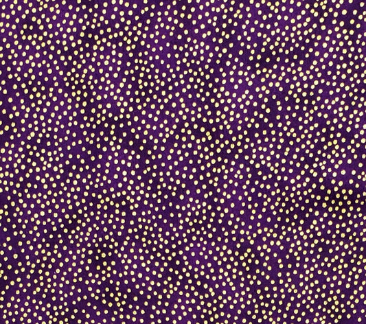 Fabric Traditions 2005 - Black Plum Mottled Fabric with Heavy Metallic Gold Dots