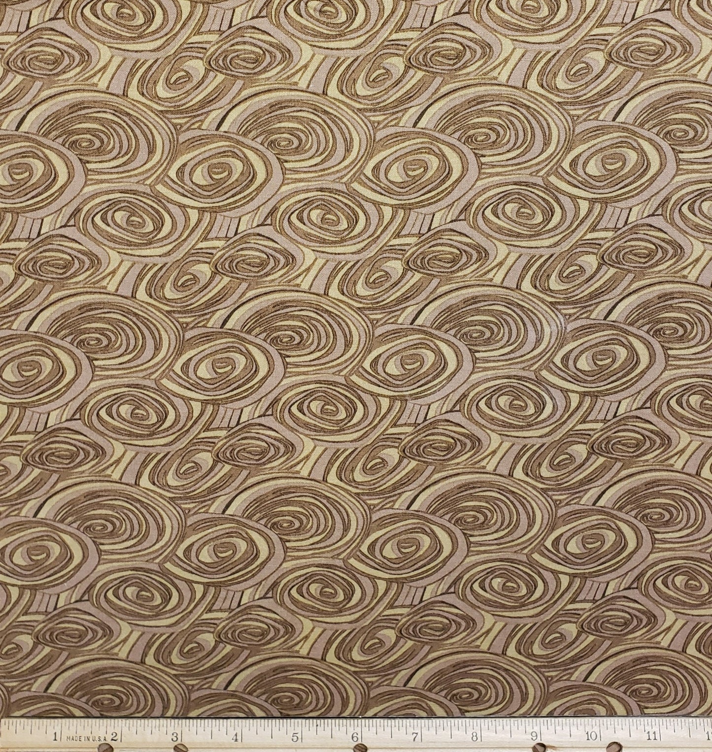 Designed and Produced Exclusively for Jo-Ann Stores - Brown and Tan Tonal Swirl Print Fabric