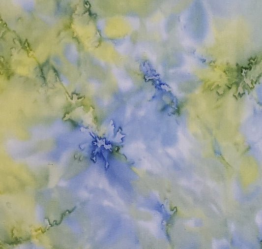 BATIK - Chartreuse / Bright Blue Fabric