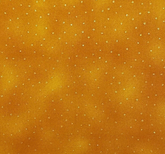 Luxury Blenders by P&B Textiles - Burnt Orange Tonal Fabric / Metallic Gold Pindots