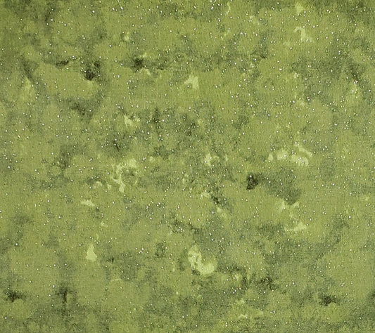 Keepsake Calico Quilt Fabric Designed Exclusively for JoAnn Fabric and Craft Stores - Light Marbled Green Glitter Fabric