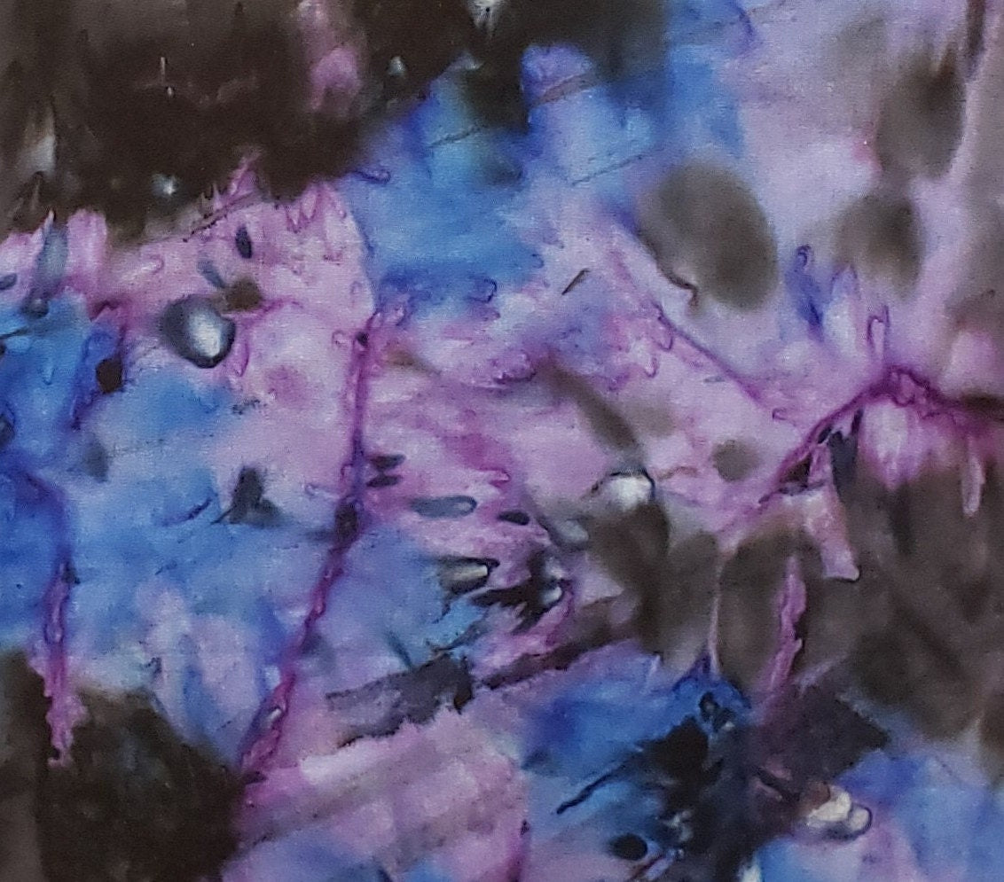 BATIK - Black / Blue / Purple Fabric