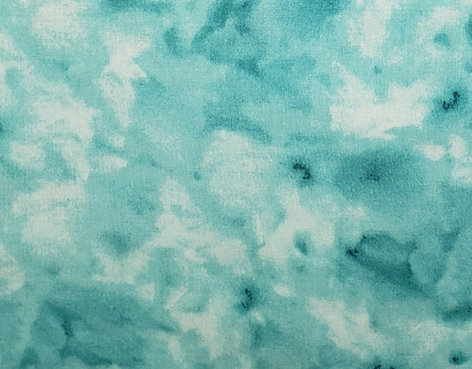 Frakturs and Flourishes by Michelle Palmer for Red Rooster Fabrics Design #26568 - Aqua Mottled Fabric