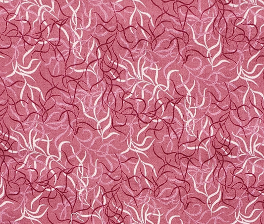 Color My World by Fabri-Quilt, Inc. Patt #957 - Dark Rose Fabric / White, Pink and Burgundy Print