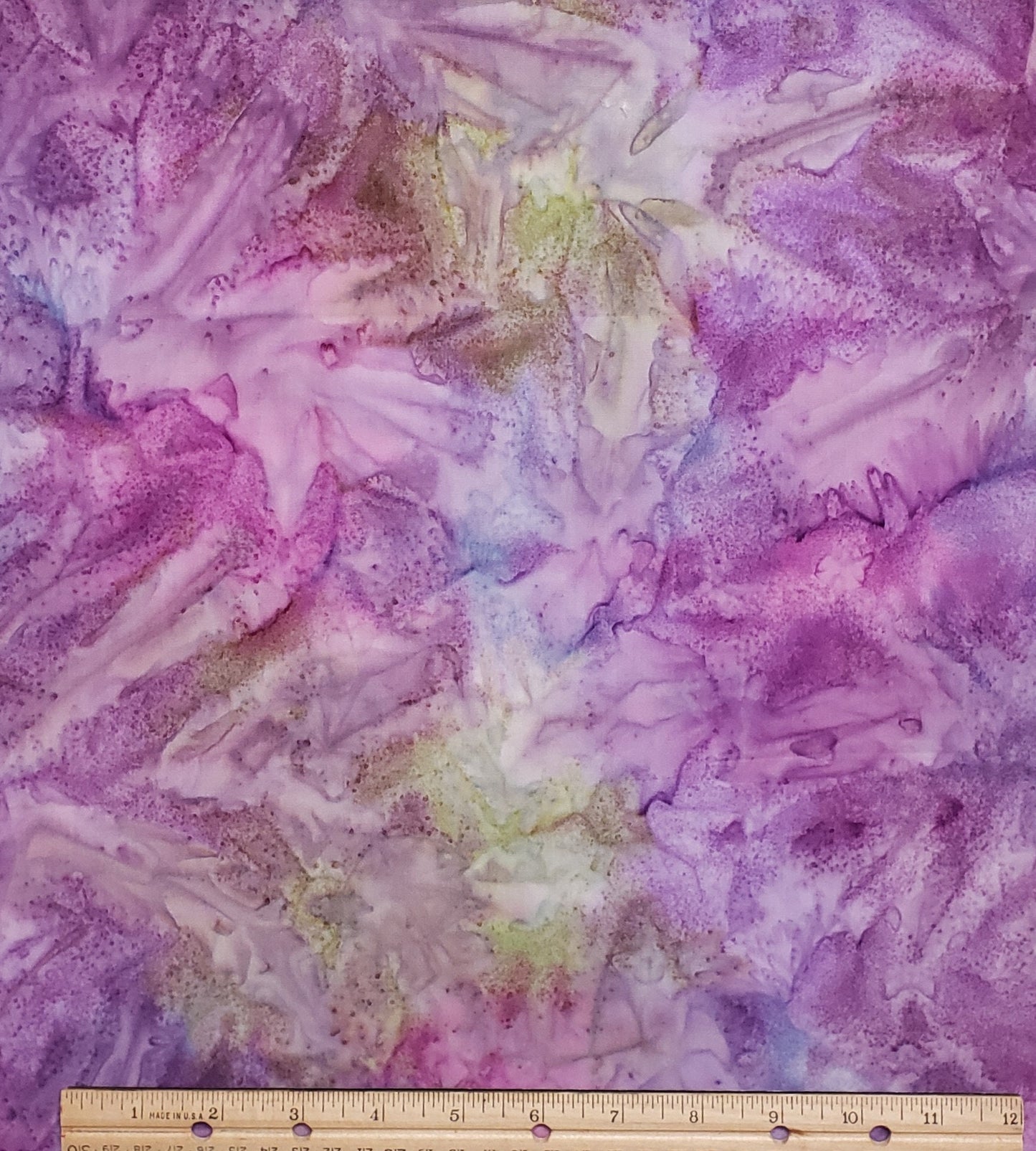 BATIK - Lavender / Bright Green / Tan / Pink Patterned Fabric