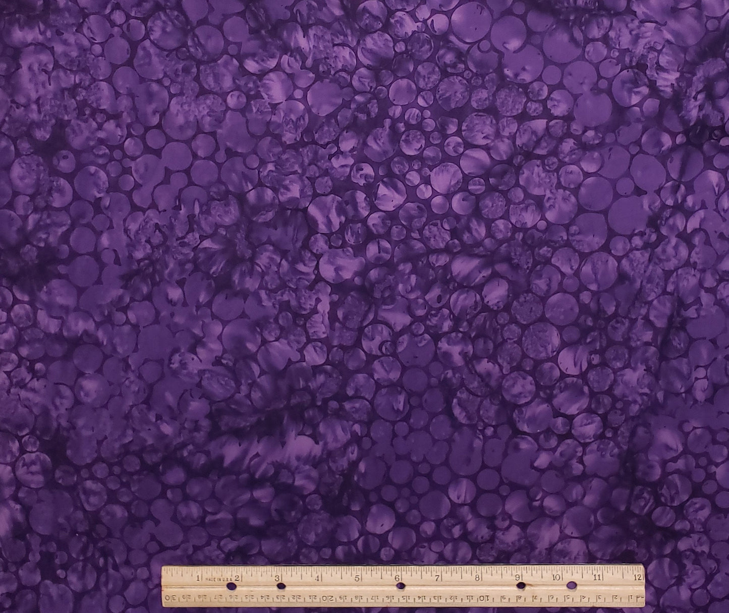 BATIK - Deep Purple "Bubble" Patterned Print Fabric