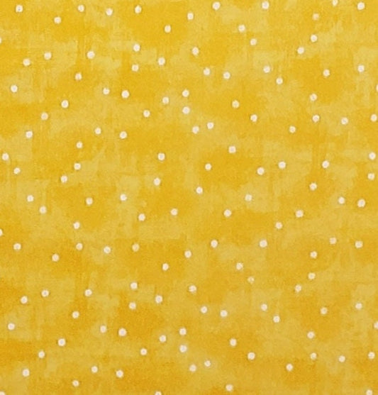 Designed and Produced Exclusively for JoAnn Fabric and Craft Stores - Bright Yellow Tonal Fabric / White Dots