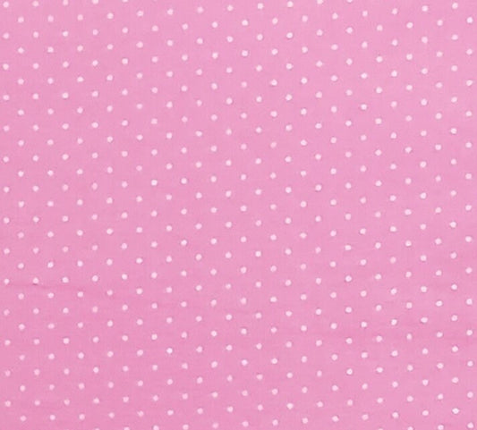 CP28826 Quilters Showcase - Pink Fabric / White Pin Dots