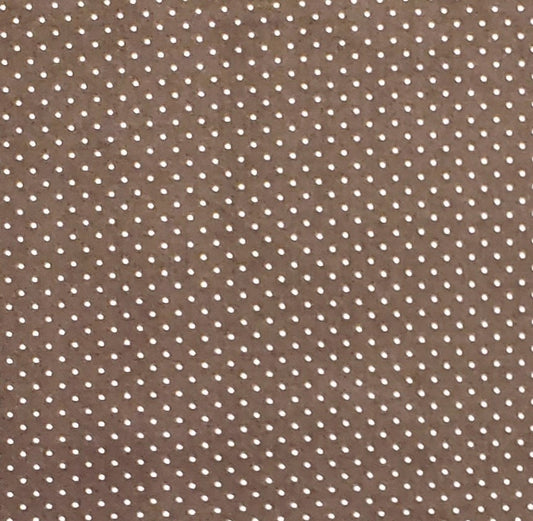 EOB - CP28826 Quilters Showcase - Dark Brown Fabric / White Pin Dots