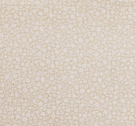 Exclusive Design for Jo-Ann Stores - Oatmeal Fabric / Small White Flower Print