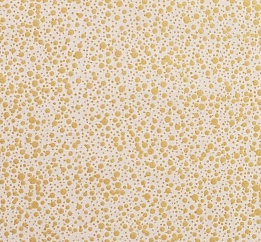 EOB - Soft White Fabric / Gold Multi-Size Dots