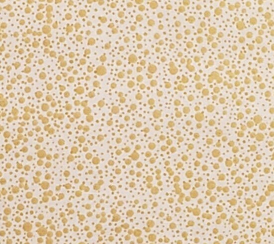 EOB - Soft White Fabric / Gold Multi-Size Dots