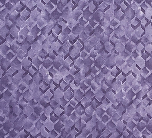 Sweet Pea by P&B Textiles 2004 - Purple Tonal Fabric / Geometric Tone-on-Tone Pattern