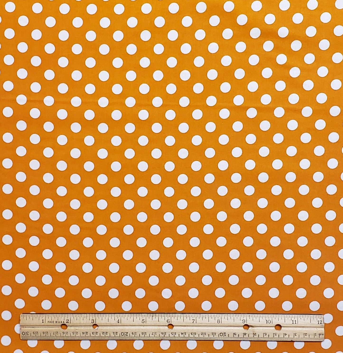 Designed and Produced Exclusively for JoAnn Fabric and Craft Stores - Orange Fabric / White Polka Dot Print