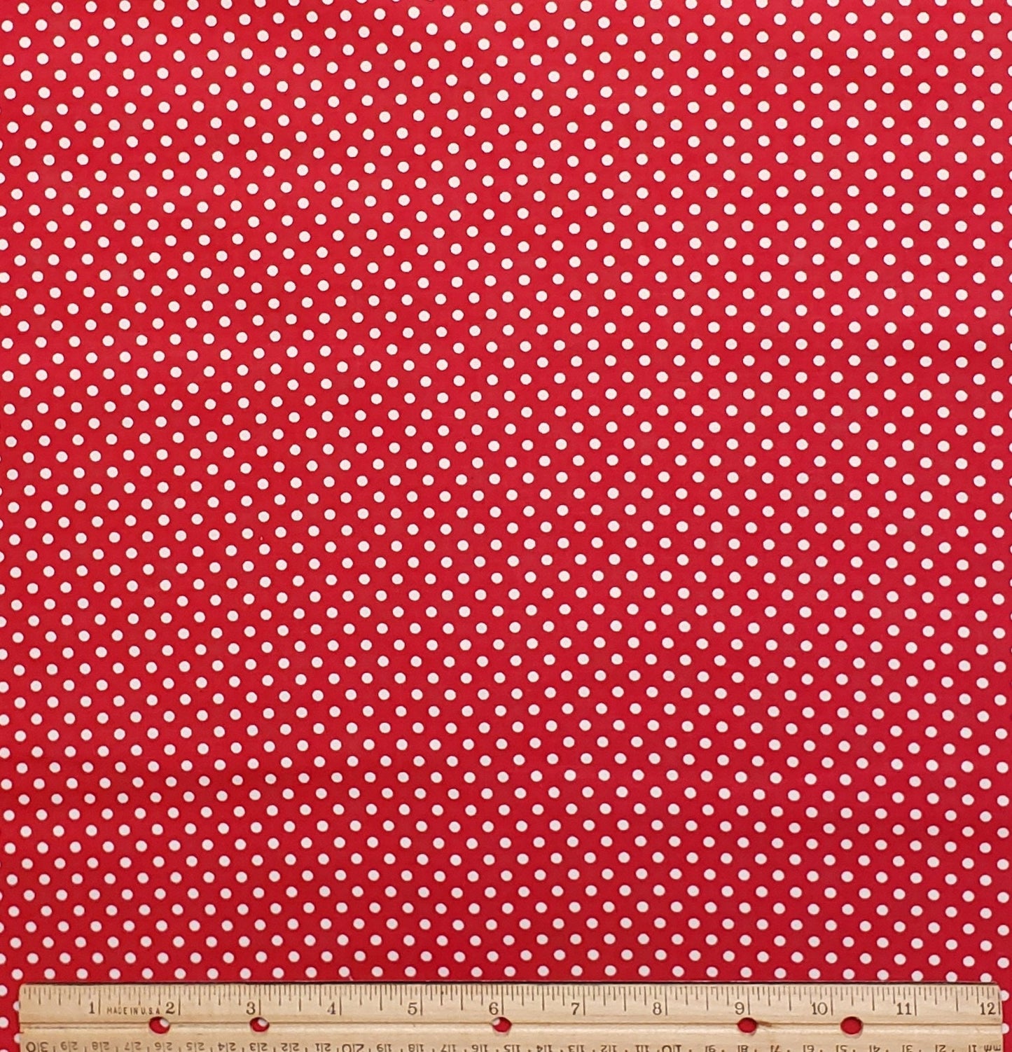 Textile Arts & Film - TAF - Red Fabric / White Polka Dot Print