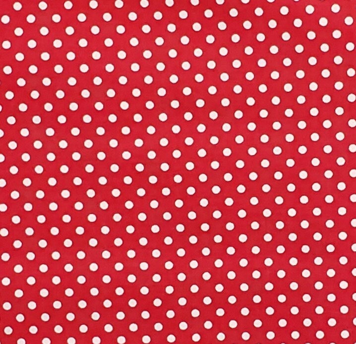 Textile Arts & Film - TAF - Red Fabric / White Polka Dot Print