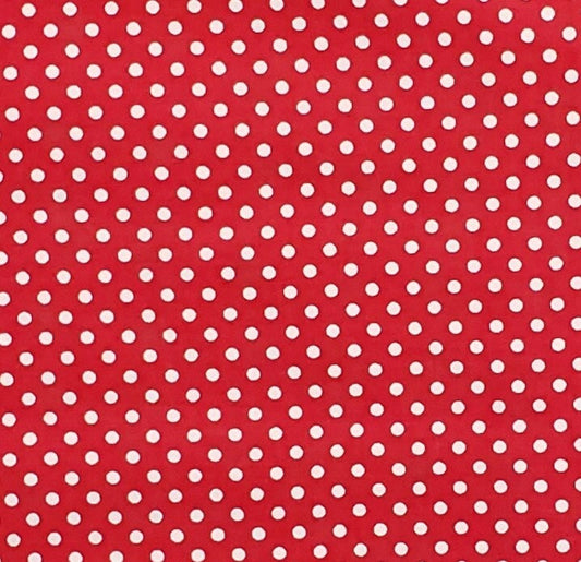 Textile Arts & Film - TAF - Red Fabric / White Polka Dot Print