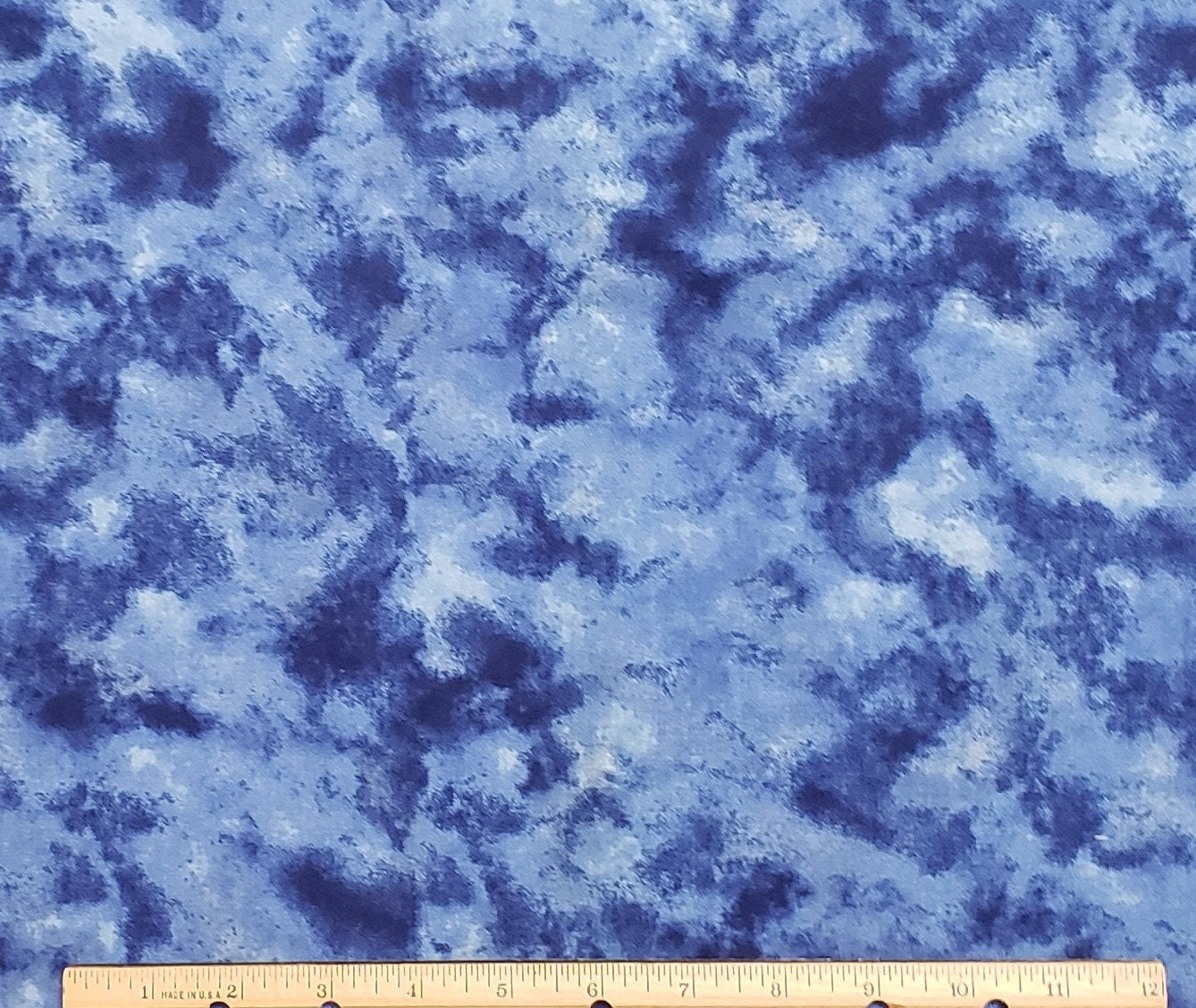 1998 Blank Textiles - Blue "Marbled" Fabric