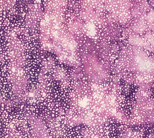 MBT, Inc. - Purple / Pink / White Tonal Fabric - Gold Metallic Spots