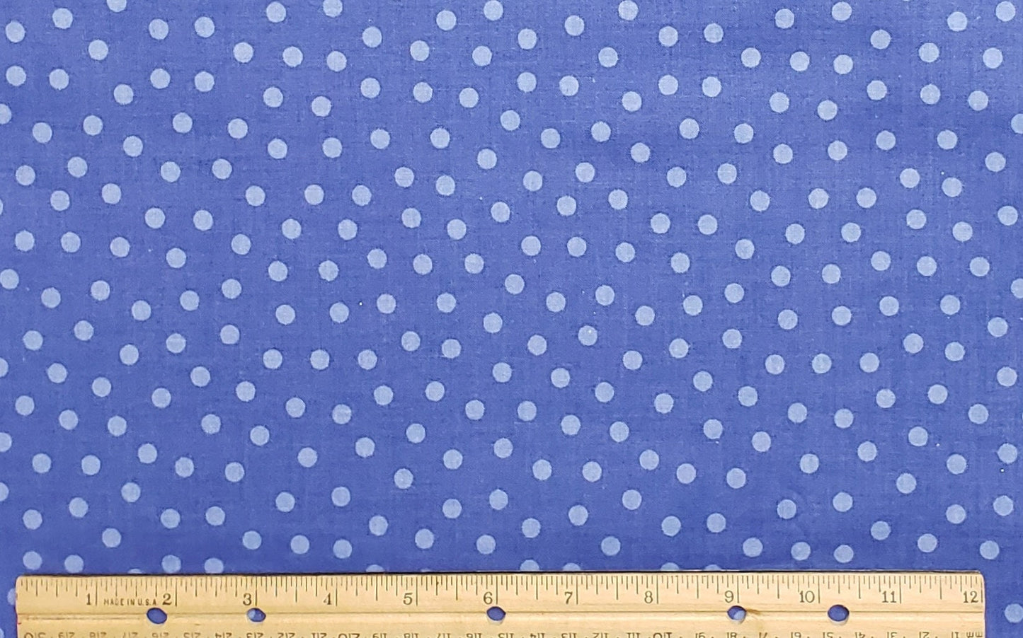 Sweet Pea - Medium Blue Fabric / Tonal Polka Dot Print