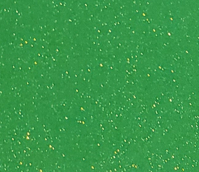 Green Fabric / Gold "Frost" - Selvage to Selvage Print