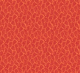 Belle Epoque by Maywood Studio - Micro Leaves - Orange - Red Orange Fabric / Orange Leaf Print