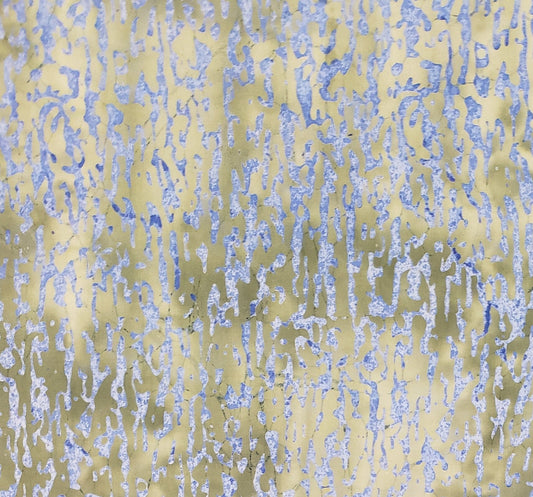 BATIK - Medium Blue Fabric / Antique Gold Pattern