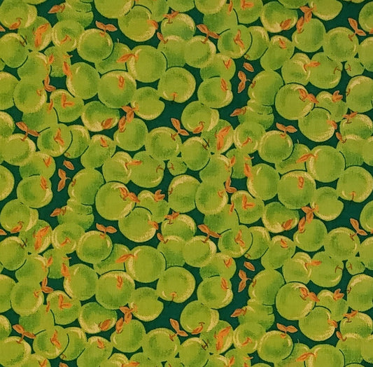 Fruit of the Spirit For Textile Creations - Dark Green Fabric / Lighter Green Grape Clusters / Orange Stems