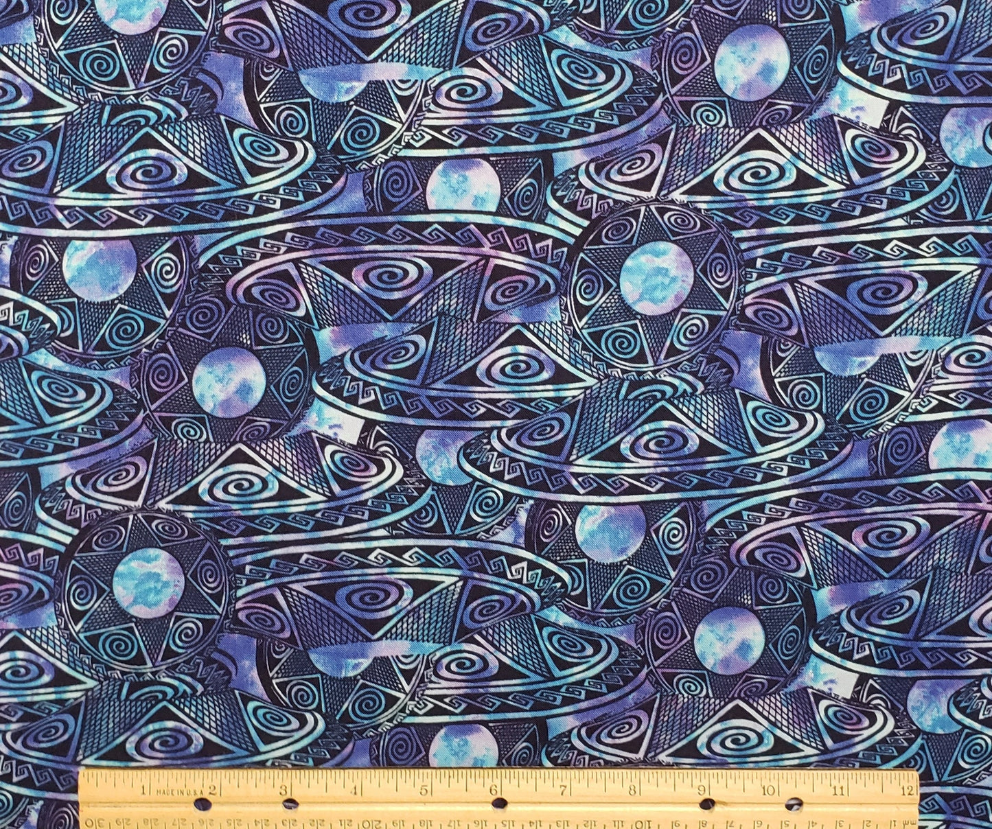 Timeless Treasures Fabrics Pattern # W West-C4434 - Southwest Print Fabric / Blues and Purples