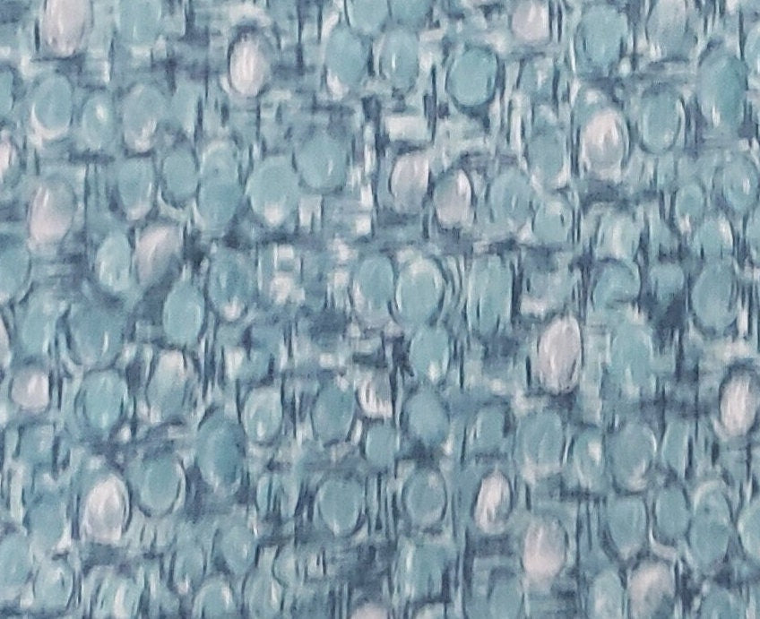 Designed by Beth Ann Bruske for David Textiles - Blue-Green Multi-Tone Cobblestone Pattern Fabric