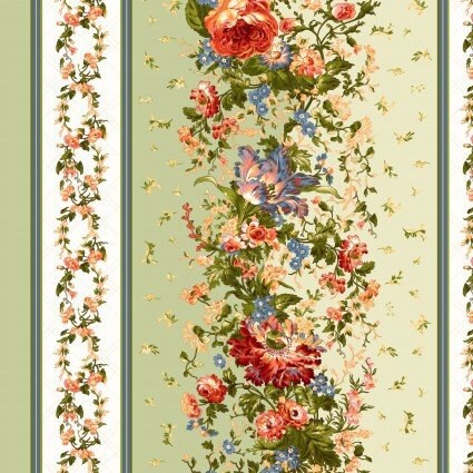 Belle Epoque by Maywood Studio - Border Print - Green