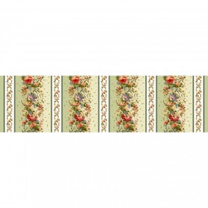 Belle Epoque by Maywood Studio - Border Print - Green