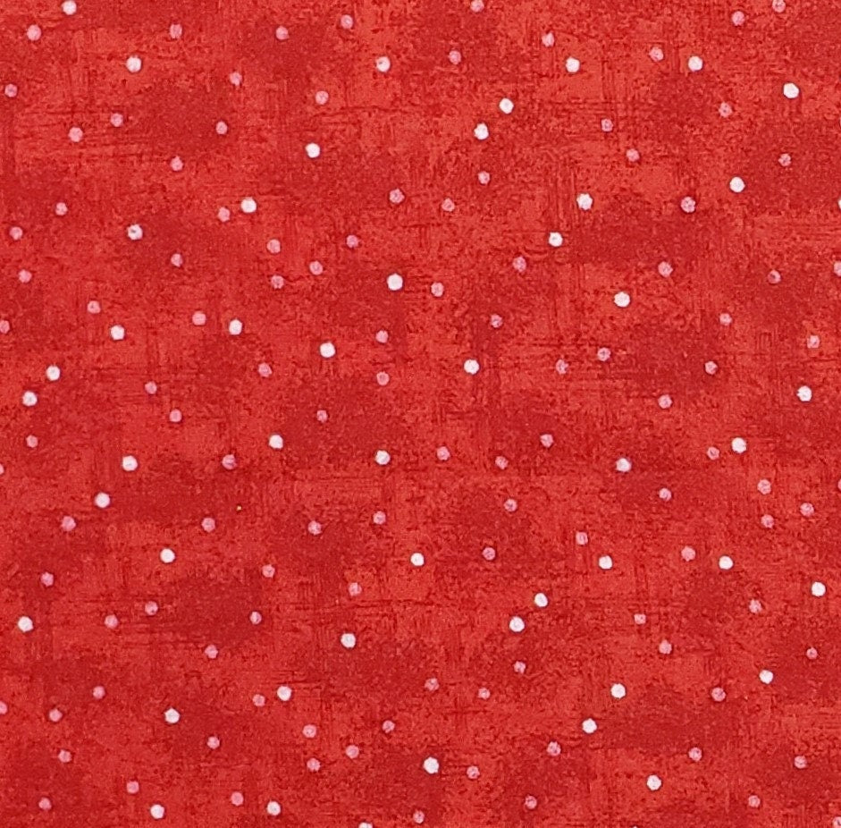 Designed and Produced Exclusively for Jo-Ann Stores - Tonal Red Fabric / White and Tonal Red Polka Dot Print